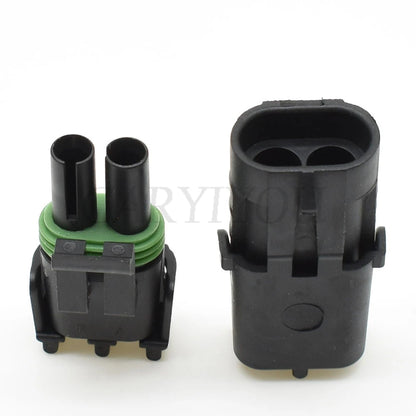2 Pin 2.5mm Waterproof Motorcycle Electrical Connector Male Female Injector Socket Compatible with 12010973 12015792