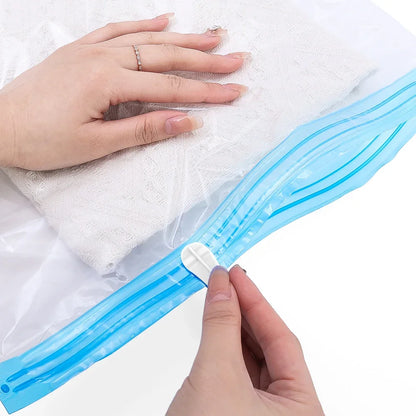 Reusable Travel Clothes Air Vacuum Bags Roll Up Compression Storage Bags For Suitcases Tops Pants Portable Foldable Storage Bags