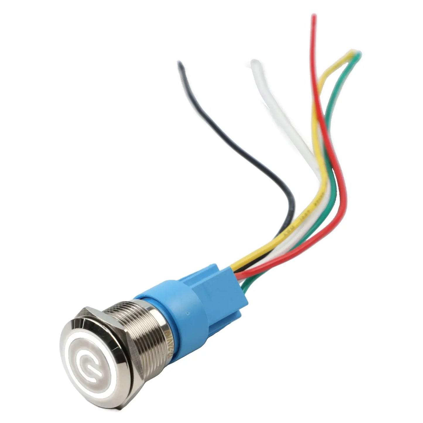 Control Systems Yellow Light Momentary Button Switch 12-24V Momentary Push Button Compact Push Button IP66 Push Button