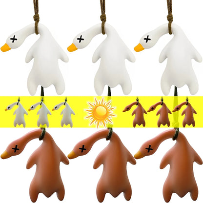 Color-Changing Duck Keychain Cartoon DIY Car Accessory