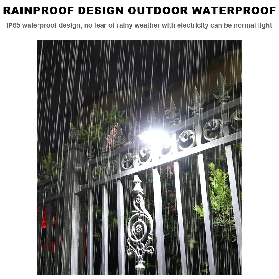 2PCS LED Solar Motion Sensor Lights IP65 Waterproof Security Lamp