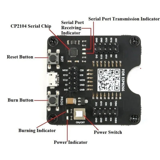 ESP8266/ESP32 Development Board Test Programmer and Downloader Socket for ESP Modules