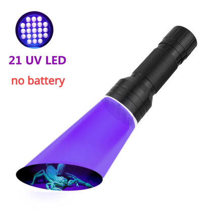 9-128 LED Ultraviolet Blacklight UV Light Lamp Detector for Dog Urine Stains Outdoor Waterproof 9-100 LED UV Flashlight Camping