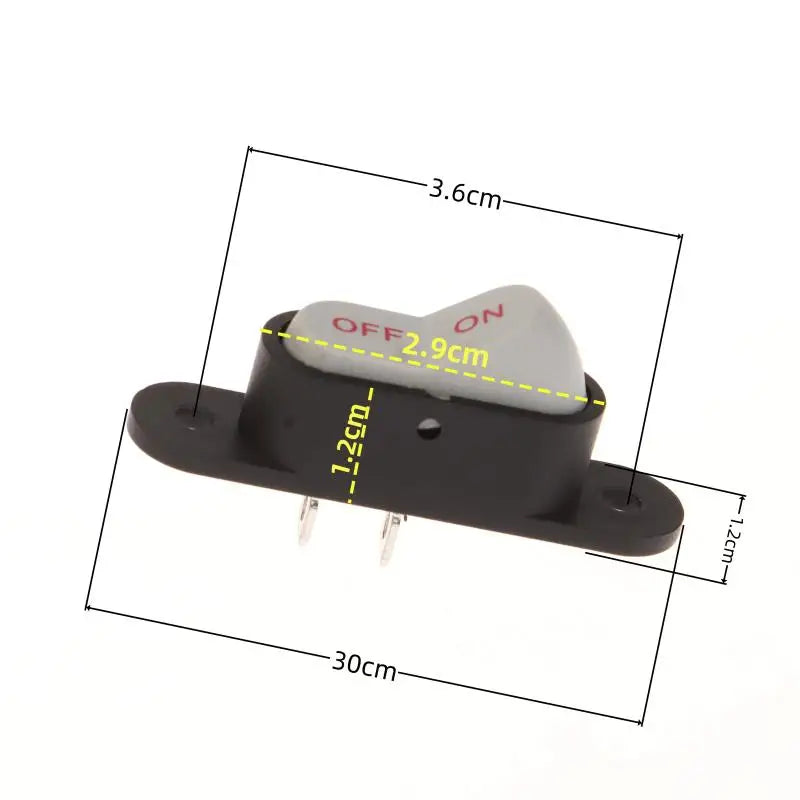 1/5PCS White 2 Pin Light ON/OFF 250V 6A AC AMP 125V 10A Electric Wok Home Start Switch Boat Button Switch