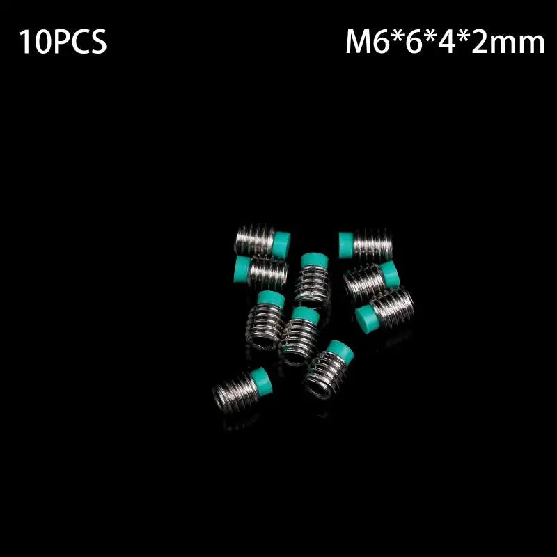 POM Head Stainless Steel M6 Buffer Screw 10PCS | Nylon Tip Wire Setting Machine Rice Screw