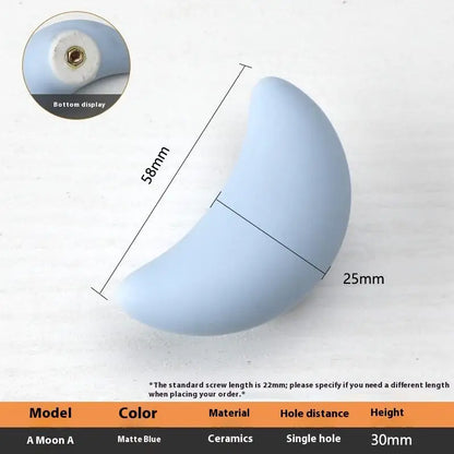 1pc Children's Furniture Handles Nordic Ceramic Children Room Cabinet Handles Macaron Colorful Round Drawer Knobs And Pulls