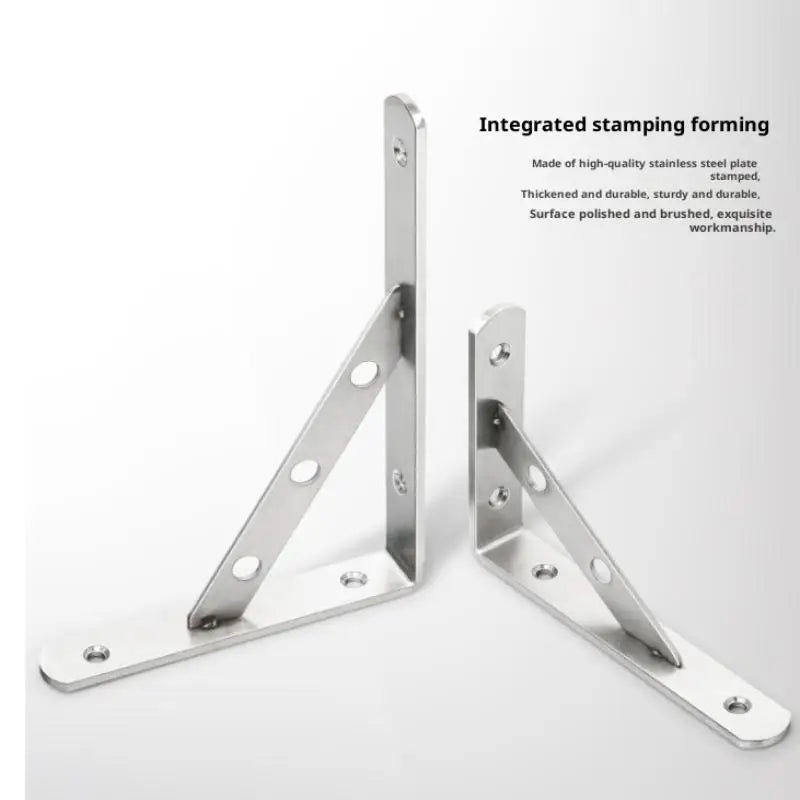2Pcs Angle Bracket Heavy Duty For Wall Angle Bracket Stainless Steel L Type Bracket