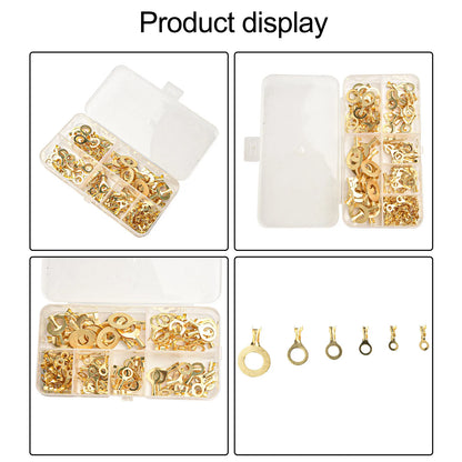 10.0mm 20pcs Ring Eye Terminal Different Sizes 150PCS Brass Material Manual Measurement Slight Measurement Deviation