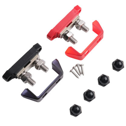 12V-48V Bus Bar M8 M10 DC Bus Bar Stainless Steel Studs Polycarbonate Plastic Cover Power Distribution For Yachts