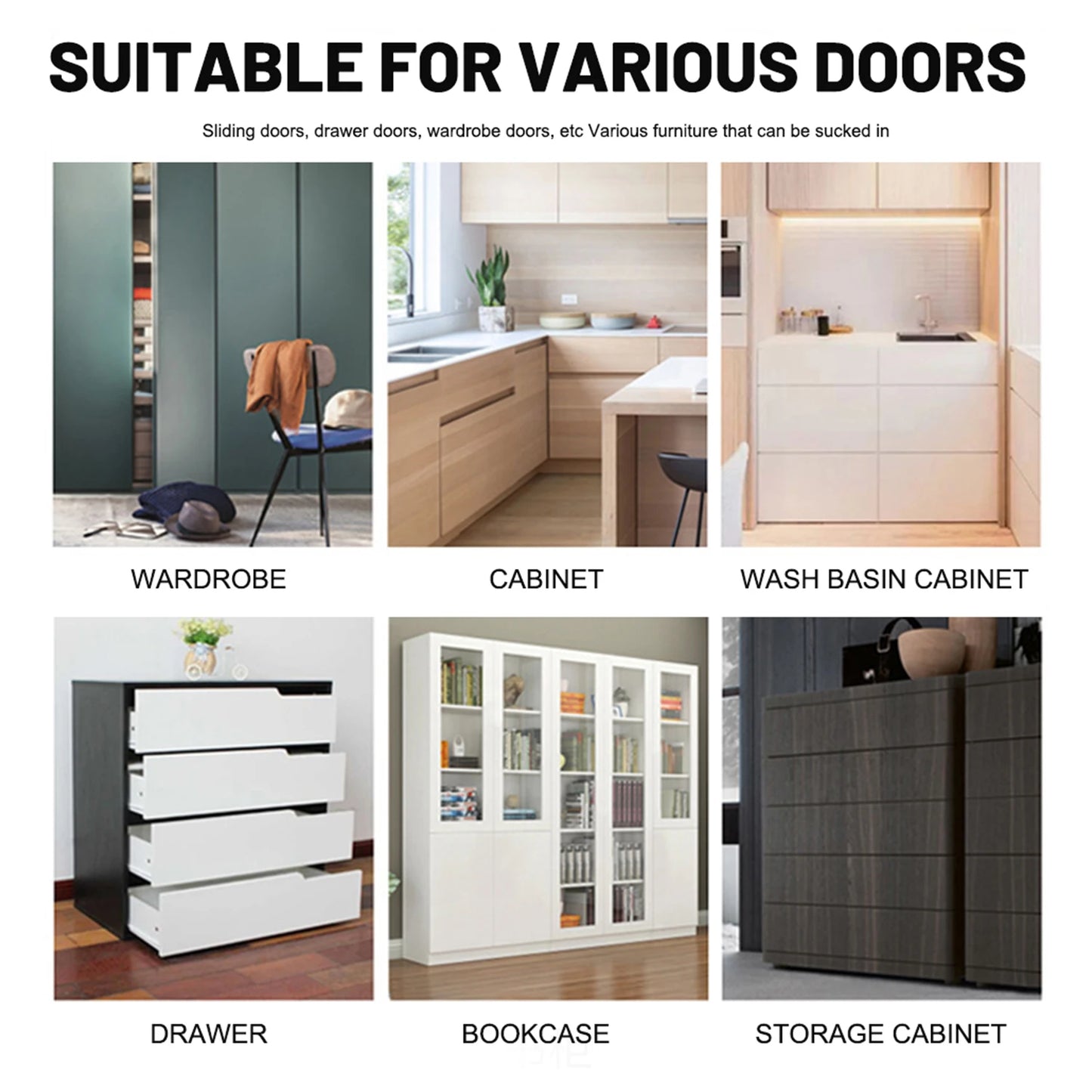 Wholesale Magnetic Door Catch Ultra-Thin Cabinet Catches Door Closed Magnets Sheet Adhesive Closet Drawer Window Magnet Latches