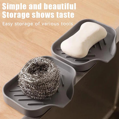 New Faucet Mat Kitchen Sink Tray, Soap Dispenser Sponge Drain Pad, Sink Splash Drying Mat, Countertop Storage Soap Tray