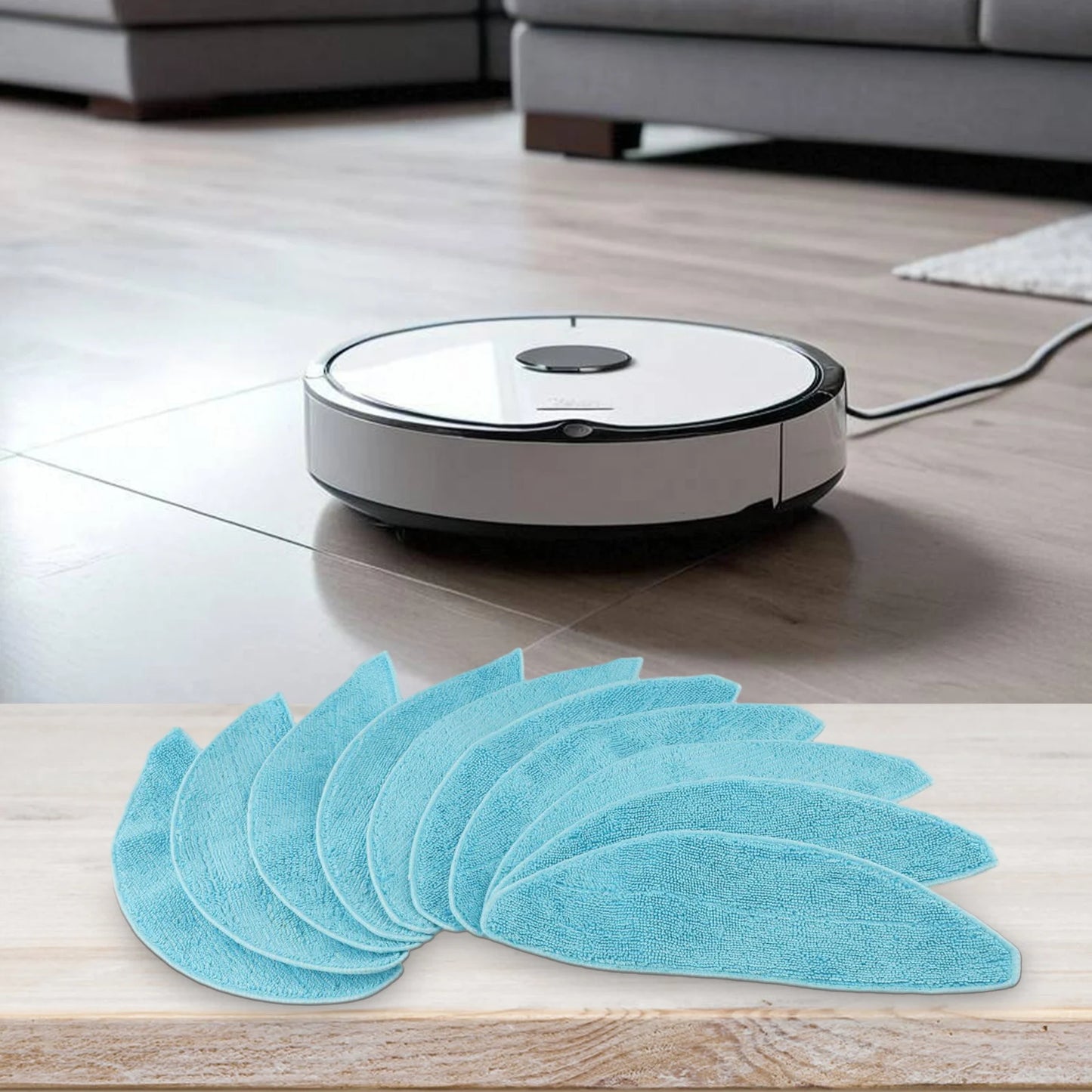 Washable Reusable Mop Cloth Pads for Conga 7490 & 8290 Immortal Series Vacuum – Efficient Floor Cleaning Accessories