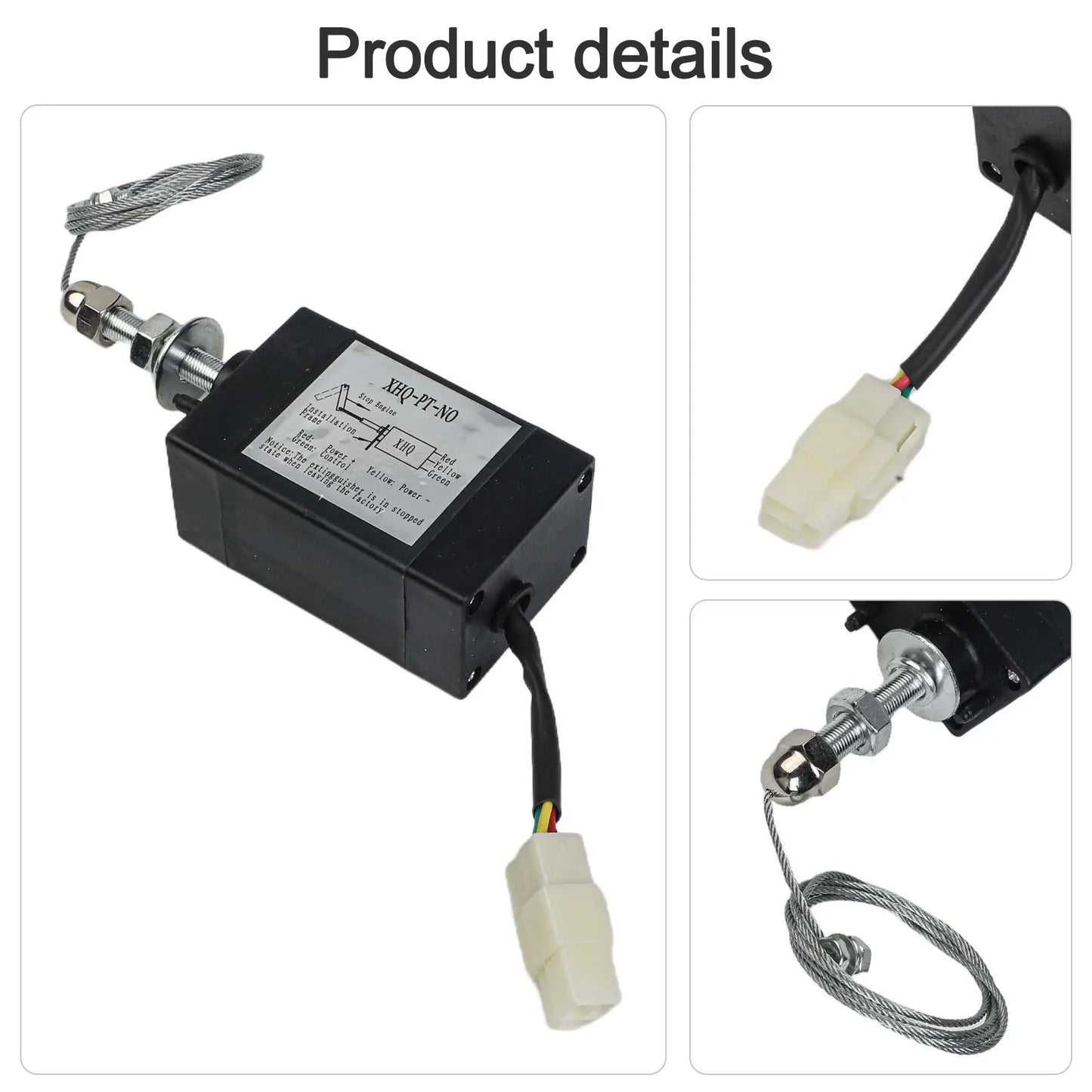 12V Electromagnetic Solenoid Engine Stop XHQ PT Valve for Electric Throttle Adjustment Compatible with Various Engines