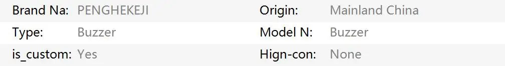SFM-20B High Decibel Active Piezo Buzzer 3-24V Continuous Sound for Arduino and Electronics