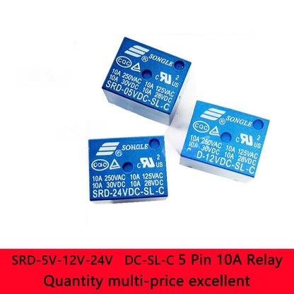 SRD-05/12/24VDC 5-Pin 10A Relay SRD-SL-C DC Electromagnetic Switch