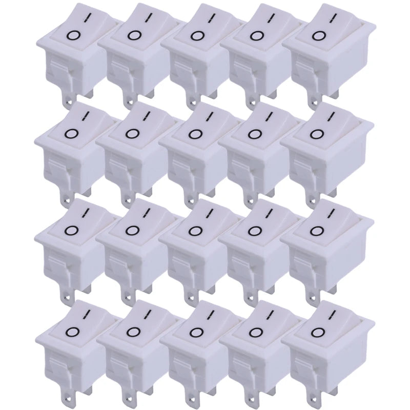 KCD11-101 Mini Rocker Switch 2-Pin ON/OFF 6A 250V – Pack of 5 or 10