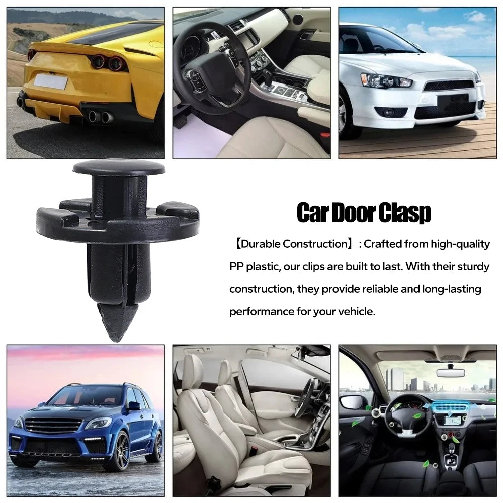 8mm Automotive Fastener Rivets Clips for Nissan Body Bumper &amp; Trim — 10–100pcs
