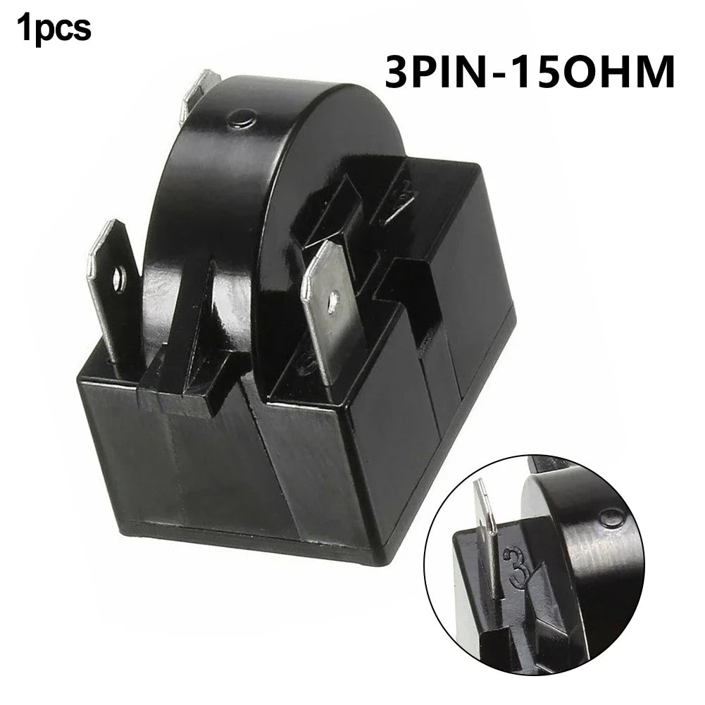 Refrigerator PTC Starter Relay 1/3/4 Pins Compressor Overload Protector, 12Ω / 15Ω / 22Ω Starting Relay