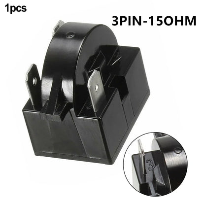 Refrigerator PTC Starter Relay 1/3/4 Pins Compressor Overload Protector, 12Ω / 15Ω / 22Ω Starting Relay