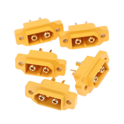 New 5pcs AMASS XT60E-M Mountable XT60 Male Plug for RC Drone FPV Racing Fixed Board