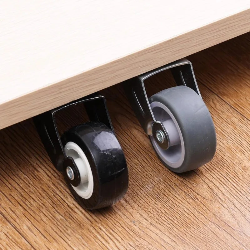 5/1pcs Furniture Casters Wheels Soft Rubber Swivel Caster Quite Roller Wheels for Trolley Baby Crib Bed Wheels Home Accessory