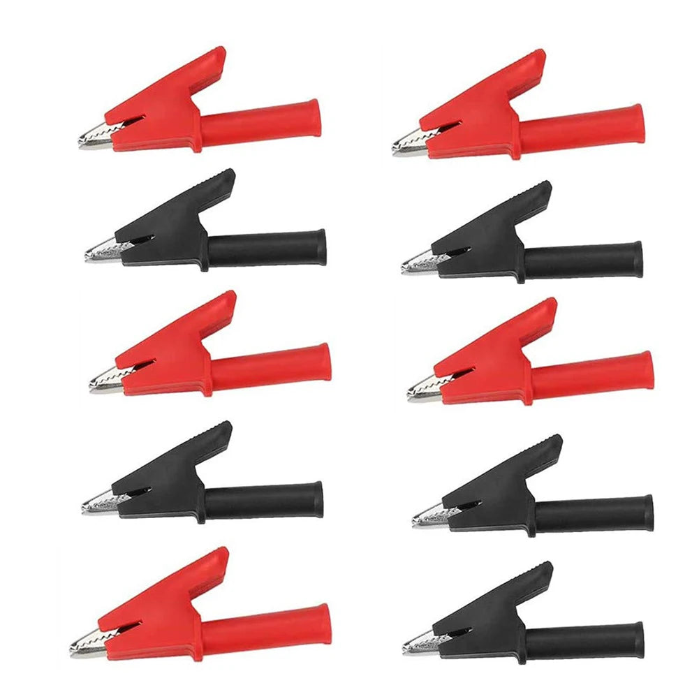Easy Connect Crocodile Clips 2000V 30A Current Battery Connectors Black Crocodile Clips Strong Spring Mechanism