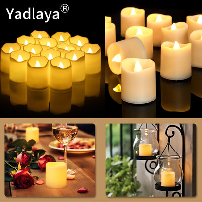 LED Electronic Candle 6-96ps Battery Operated Flameless Tea Light Candles Night Lights for Wedding Birthday Party Decor