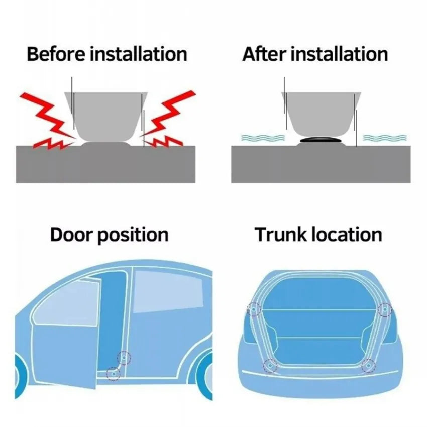 Car Door Shock Absorber Pads Anti-Collision Buffer Bumper Stickers