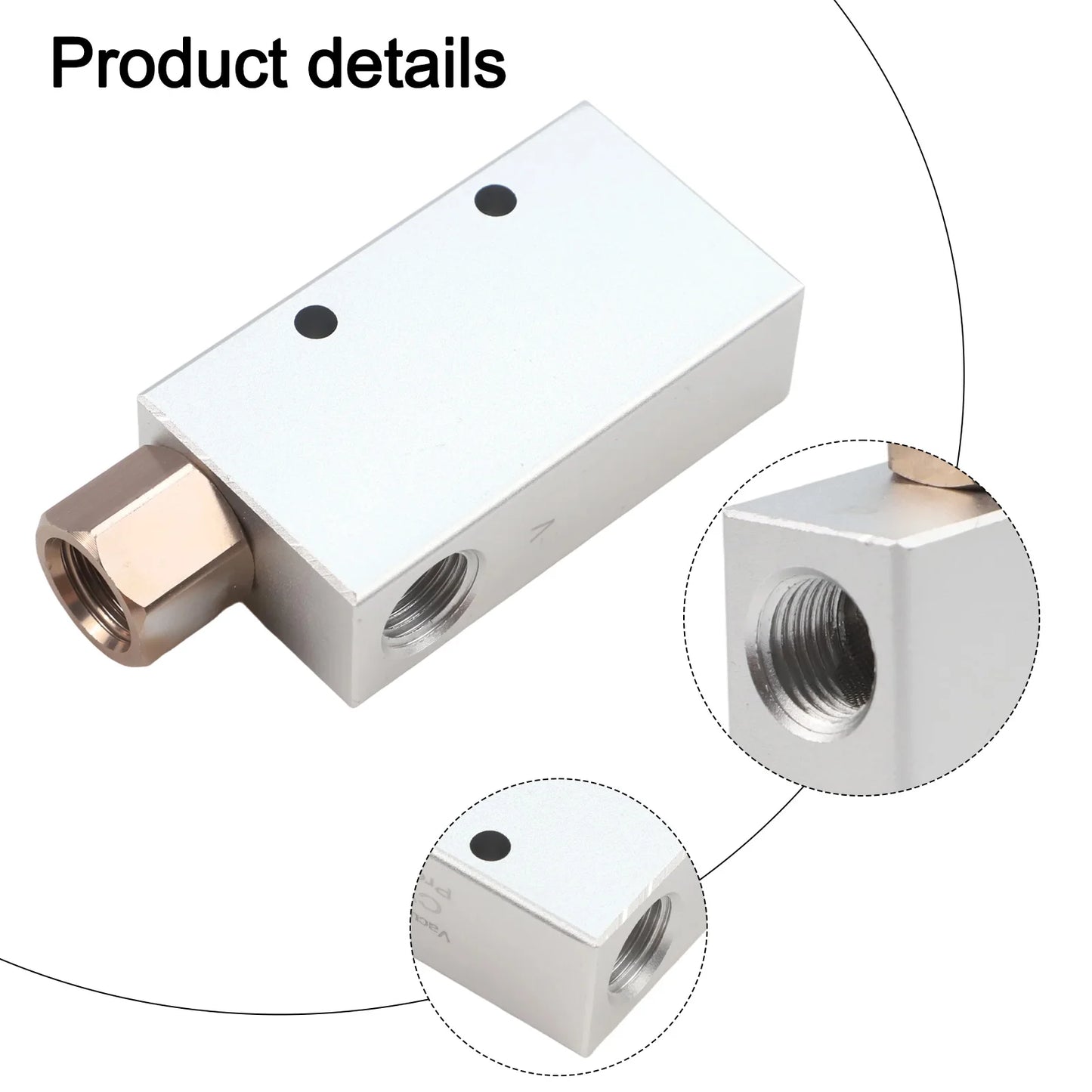 Vacuum Generator Pneumatic Control Valve CV1025 Air Exhaust Ejector Aluminum Alloy Resistant with Threaded Ends