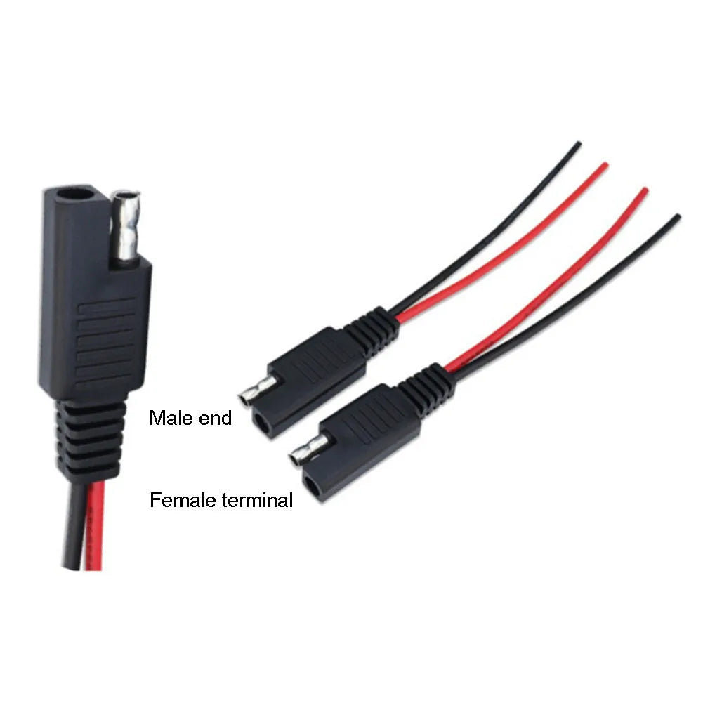 New SAE Single-ended Cable Power Cable Package Includes Panel Power Tractors Automobiles Battery Connector Solar