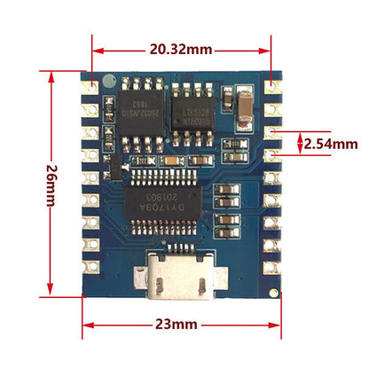 MP3 Voice Playback Module DY-SV17F 4MB Sound Module with IO Trigger Serial Port Control and USB Download