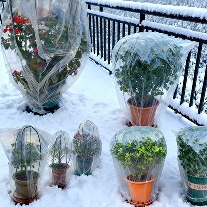 Winter Plant Covers Freeze Protection Plastic Transparent Plant Film Cover Waterproof Frost Bags for Outdoor Garden Supplies