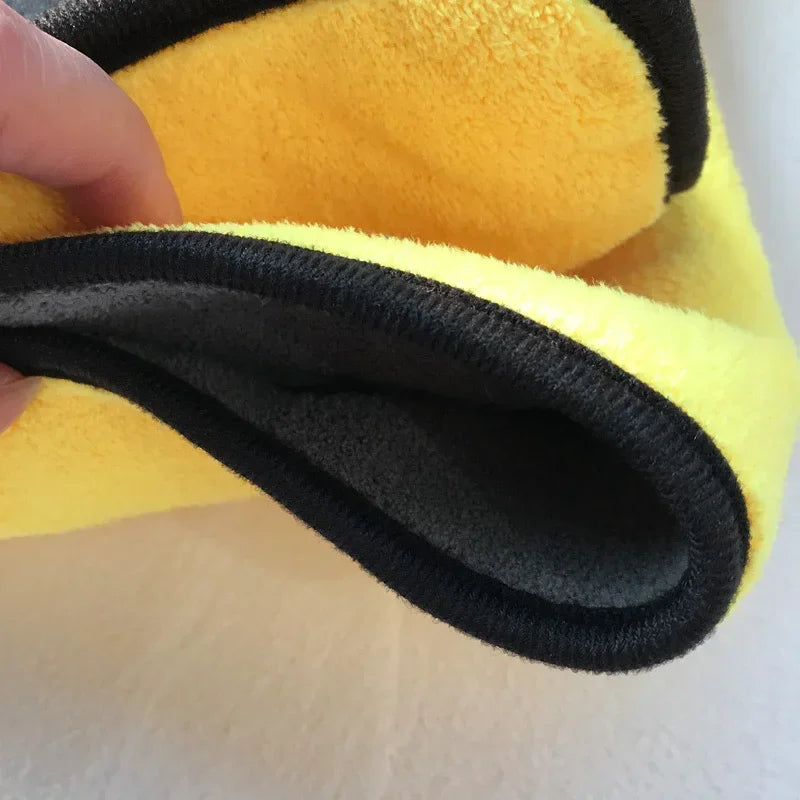 Thick Microfiber Car Cleaning Towels Double Layer Absorbent Cloth