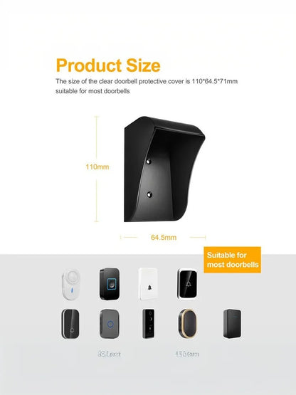 New 1/2/3PCS Waterproof Guard Cover Rainproof Case Plastic Rain Protector Outdoor Wireless Doorbell Cover