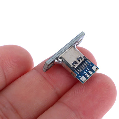 10pcs USB 3.1 Type C Socket with Screw Fixing Plate – Type-C USB Jack 2Pin/4Pin Female Connector Charging Port