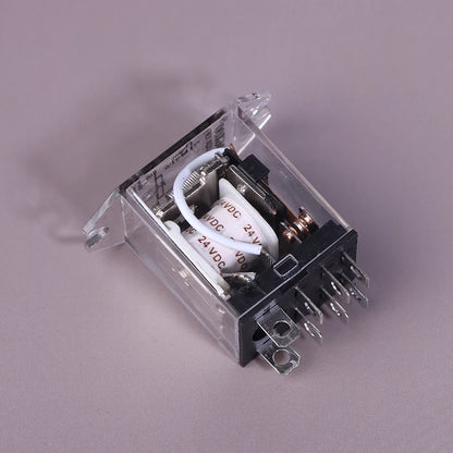 JQX-13F HH62P High Power Relay Coil General DPDT Micro Mini Electromagnetic Relay Switch With Socket Base AC220V DC12V24V