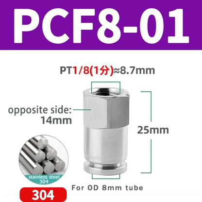 304 Stainless Steel Quick-Connect Air Hose Fittings BSP 1/8 1/4 3/8 1/2 Pneumatic Pipe Connectors Corrosion Resistant