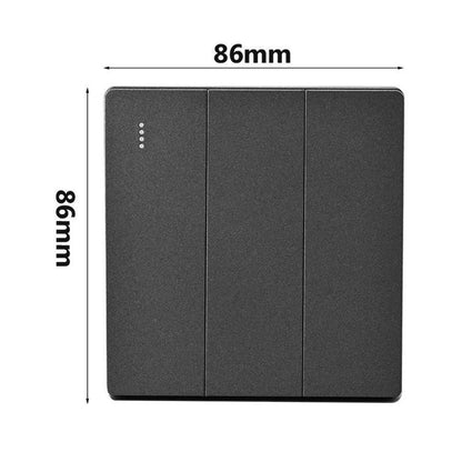 None Gray Button Switch Switches 1 2 3 Gang 86mm Flame Frameless PC Material Push Retardant Rocker Switch None
