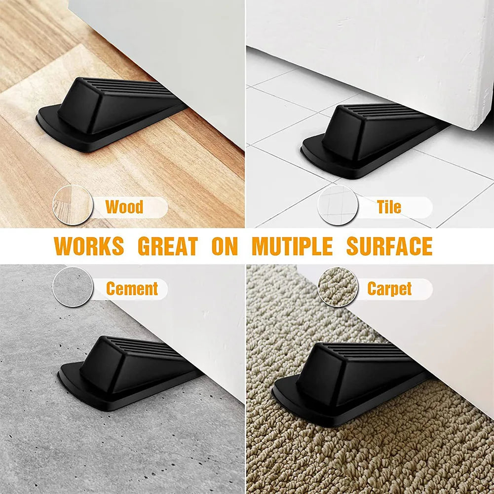 Gate Stop Holder Door Stopper 1pcs Anti-kick Black/gray/brown Elegant Design Natural Rubber Office Environmentally Friendly