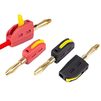 New Portable 32A 4mm Banana Plug High Current Quick Connect Gold-Plated Banana Connectors Audio Copper Speakers Amplifier