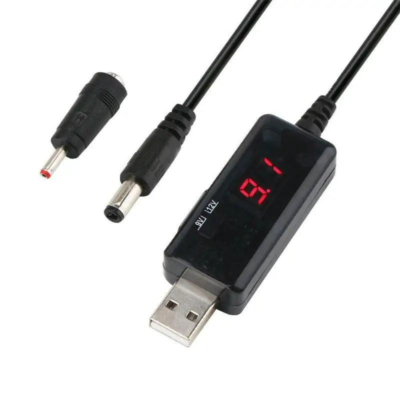 DC 5V To 9V 12V USB Step-up Converter Cable + 3.5x1.35mm Connecter USB Boost Converter For Power Supply/Charger/Power Converter