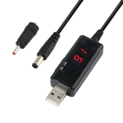 DC 5V To 9V 12V USB Step-up Converter Cable + 3.5x1.35mm Connecter USB Boost Converter For Power Supply/Charger/Power Converter