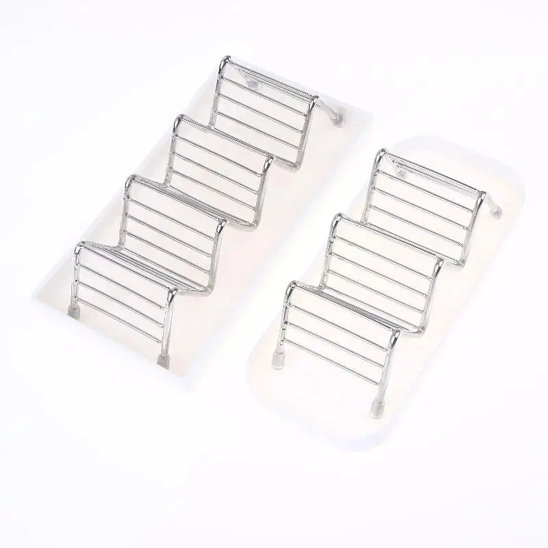 Stainless Steel Soap Rack 2/3 Grids Moisture-Proof Sink Storage Shelf