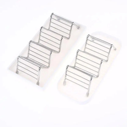 Stainless Steel Soap Rack 2/3 Grids Moisture-Proof Sink Storage Shelf