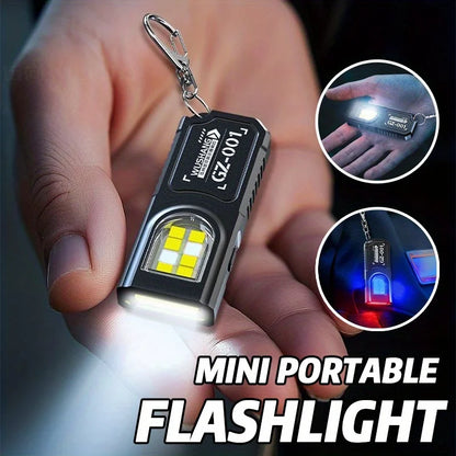 Rechargeable Mini Flashlight Super Bright COB Portable Work Light W/Magnetic Base Strobe Pen Clip-On Light Camping Emergency