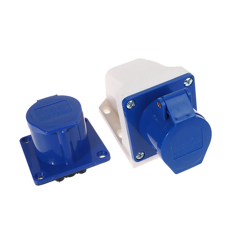 IP44 220V 16A Industrial Waterproof 3 Pin Plug & Socket Connector