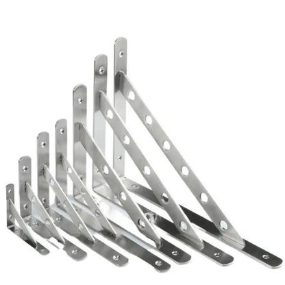 2Pcs Angle Bracket Heavy Duty For Wall Angle Bracket Stainless Steel L Type Bracket