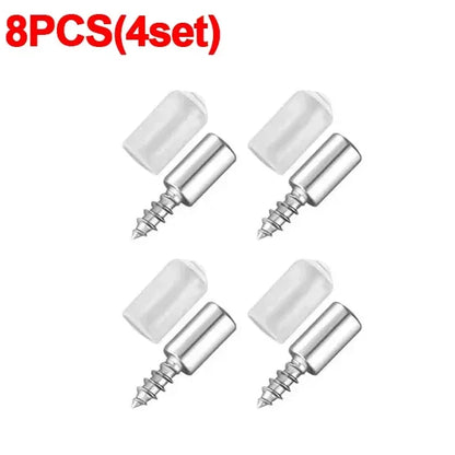 Cross Self-Tapping Screws with Nonslip Rubber Support — Cabinet Board Laminate Glass Partition Shelf Nails 8–100pcs