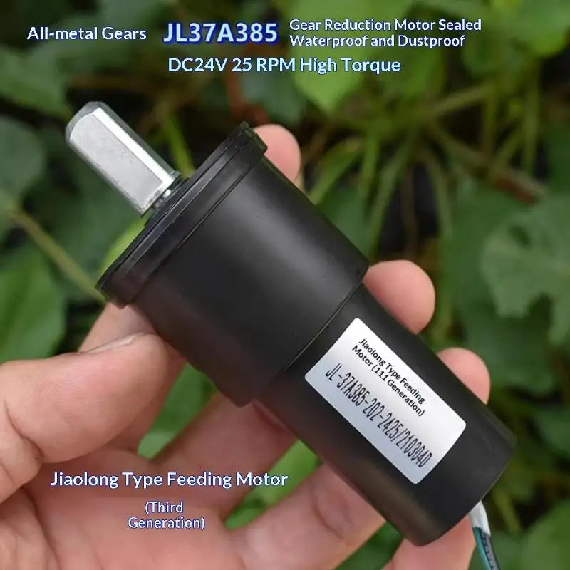 1pc Large Torque Speed Reducer Motor For Smart Car Robot DC 12V-24V 26RPM Waterproof Full Metal Gearbox Gear Motor Slow Speed