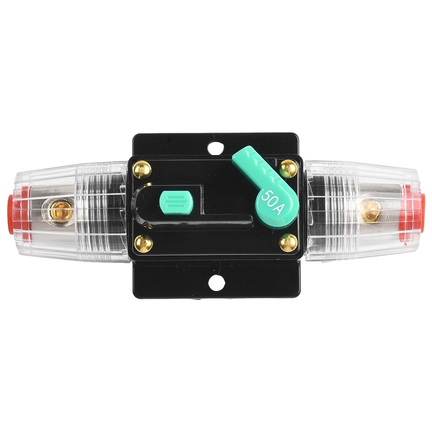 Car Boat 10A to 100A AMP Circuit Breaker Fuse Reset for 12V 24V 48V DC with Waterproof Housing and Manual Reset for Overload